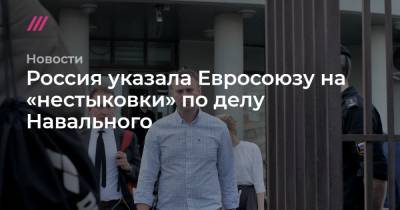 Россия указала Евросоюзу на «нестыковки» по делу Навального