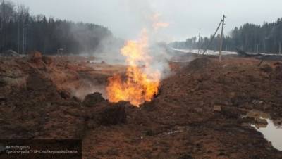 Газопровод "Ангарск — Саянск" загорелся в Иркутской области