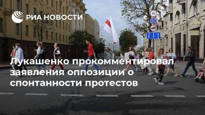 Лукашенко прокомментировал заявления оппозиции о спонтанности протестов