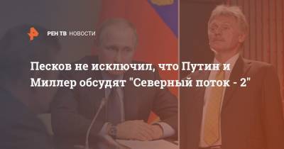 Песков не исключил, что Путин и Миллер обсудят "Северный поток - 2"