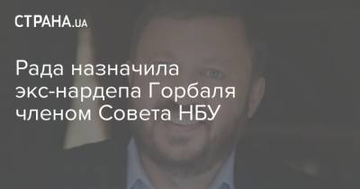 Даниил Гетьманцев - Рада назначила экс-нардепа Горбаля членом Совета НБУ - strana.ua - Украина