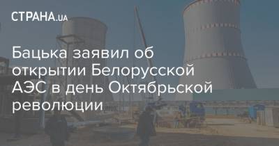 Бацька заявил об открытии Белорусской АЭС в день Октябрьской революции