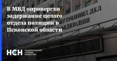 В МВД опровергли задержание целого отдела полиции в Псковской области