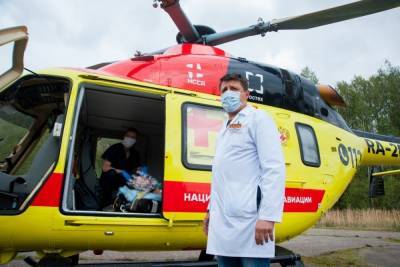 Вертолет санавиации доставил пострадавшего в аварии до Иванова за семь минут