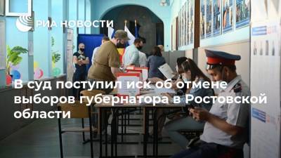 В суд поступил иск об отмене выборов губернатора в Ростовской области