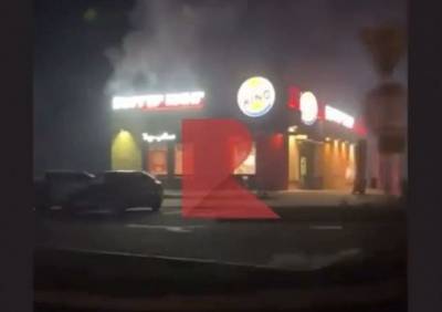 В Рязани загорелся ресторан Burger King