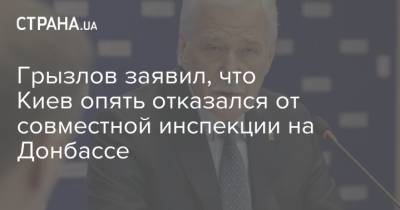 Грызлов заявил, что Киев опять отказался от совместной инспекции на Донбассе