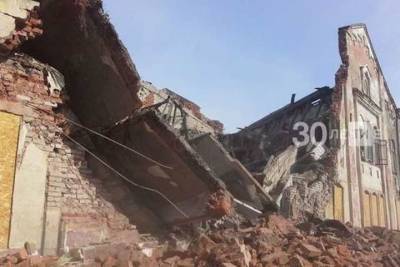Прокуратура РТ назвала причину обрушения стены бывшего завода