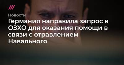 Германия направила запрос в ОЗХО для оказания помощи в связи с отравлением Навального