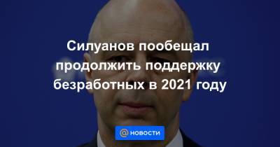 Силуанов пообещал продолжить поддержку безработных в 2021 году