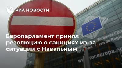 Европарламент принял резолюцию о санкциях из-за ситуации с Навальным