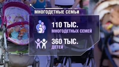 В Беларуси проживает 110 тысяч многодетных семей