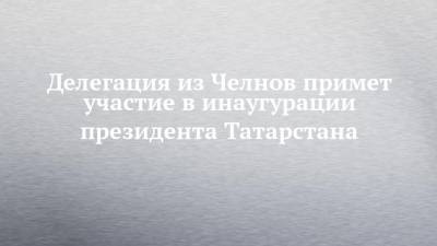 Делегация из Челнов примет участие в инаугурации президента Татарстана