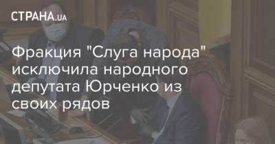 Фракция "Слуга народа" исключила народного депутата Юрченко из своих рядов
