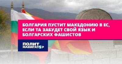 Болгария пустит Македонию в ЕС, если та забудет свой язык и...