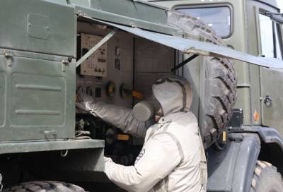 Военнослужащие ЗВО ликвидировали последствия условного химического заражения в Ленобласти