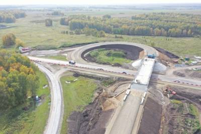 Стало известно, как проходит строительство развязки на границе Кузбасса и Новосибирской области