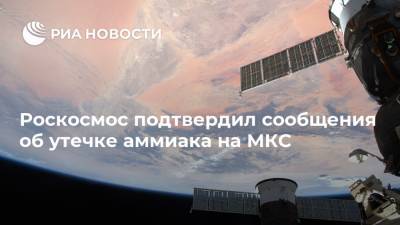 Роскосмос подтвердил сообщения об утечке аммиака на МКС