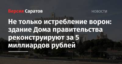 Не только истребление ворон: здание Дома правительства реконструируют за 5 миллиардов рублей
