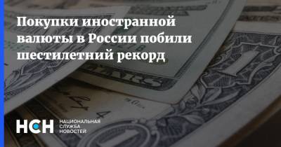Покупки иностранной валюты в России побили шестилетний рекорд