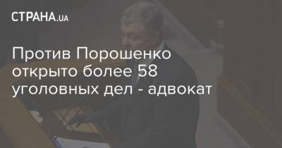 Против Порошенко открыто более 58 уголовных дел - адвокат