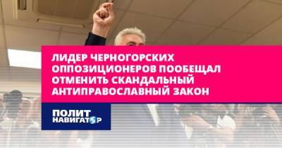 Лидер черногорских оппозиционеров пообещал отменить скандальный...