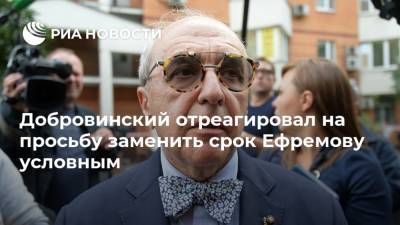 Добровинский отреагировал на просьбу заменить срок Ефремову условным