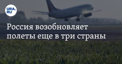 Россия возобновляет полеты еще в три страны