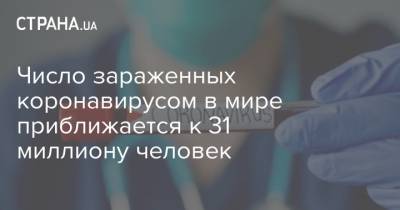 Число зараженных коронавирусом в мире приближается к 31 миллиону человек