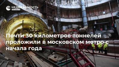 Почти 30 километров тоннелей проложили в московском метро с начала года