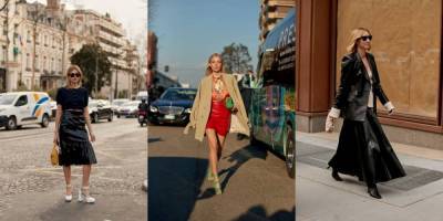 Streetstyle: с чем носить кожаную юбку этой осенью