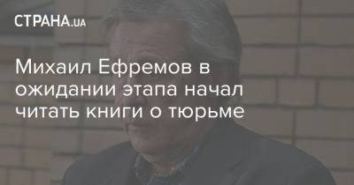 Михаил Ефремов в ожидании этапа начал читать книги о тюрьме