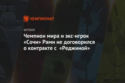 Чемпион мира и экс-игрок «Сочи» Рами не договорился о контракте с «Реджиной»