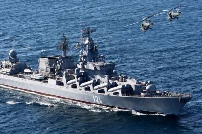 Флагман Черноморского флота вышел на первые учения после ремонта