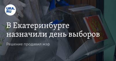 В Екатеринбурге назначили день выборов. Решение продавил мэр