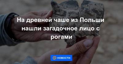 На древней чаше из Польши нашли загадочное лицо с рогами