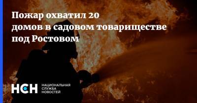 Пожар охватил 20 домов в садовом товариществе под Ростовом