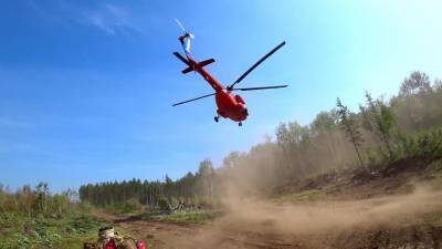 Вертолет вылетел на тушение пожара в Ростовской области