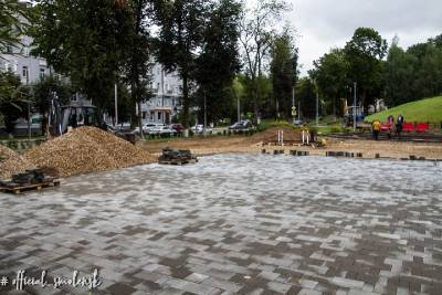 Благоустройство парка Пионеров в Смоленске близится к завершению