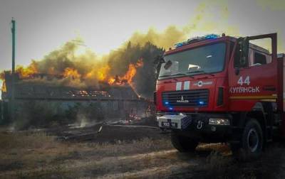 Пожар на Харьковщине полностью уничтожил село