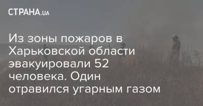 Из зоны пожаров в Харьковской области эвакуировали 52 человека. Один отравился угарным газом