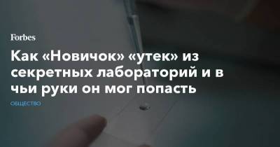 Как «Новичок» «утек» из секретных лабораторий и в чьи руки он мог попасть