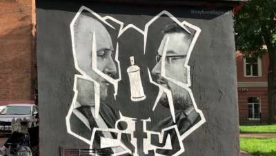 "SOS City": главному архитектору Петербурга посвятили граффити в центре