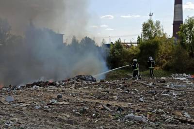 В Киеве вспыхнул масштабный пожар на мусорной свалке (фото)