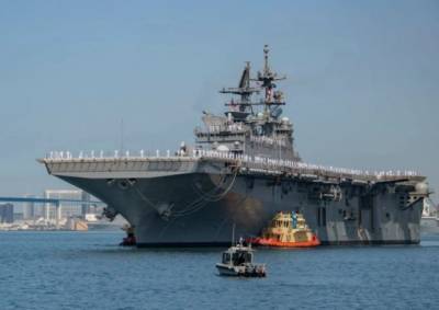 Новый десантный корабль ВМС США прибыл на военно-морскую базу в Сан-Диего