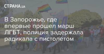 В Запорожье, где впервые прошел марш ЛГБТ, полиция задержала радикала с пистолетом