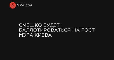 Смешко будет баллотироваться на пост мэра Киева