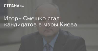 Игорь Смешко стал кандидатов в мэры Киева