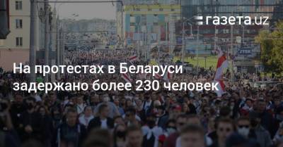 На протестах в Беларуси задержано более 230 человек