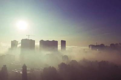 В Киеве Дарницкий район окутало густым смогом из-за пожара на мусорной свалке (видео)